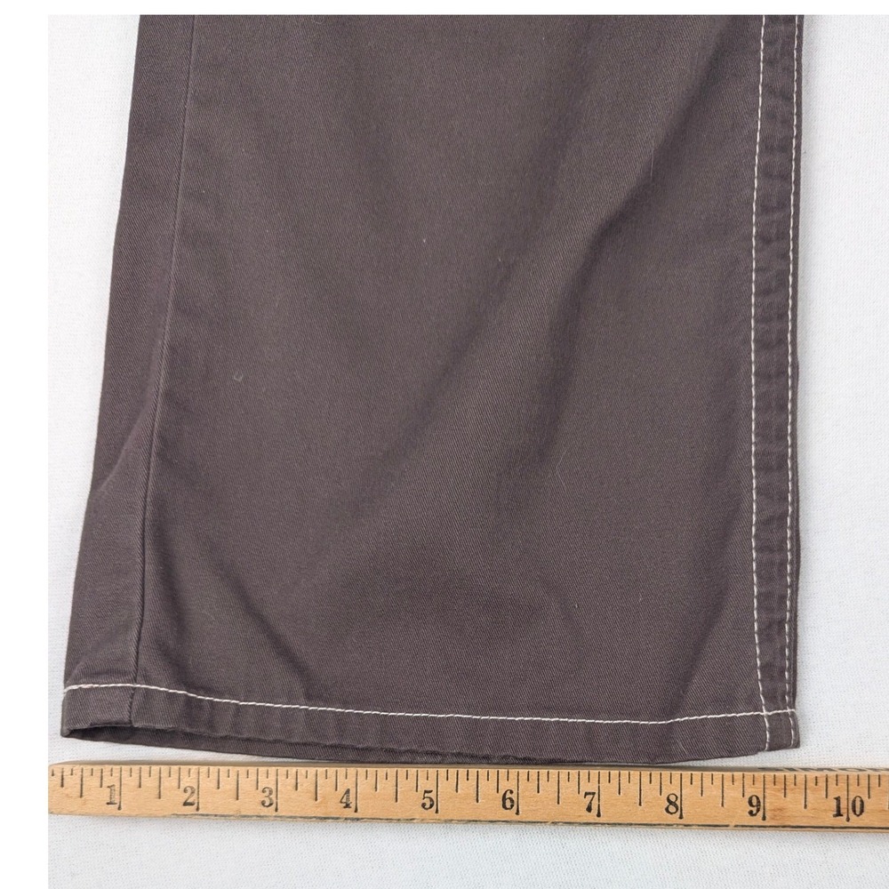 True Religion Vinny Ultra Baggy Cargo Pants Brown Contrast Stitch Size 28 Unisex - Picture 14 of 15